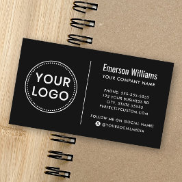 Tarjeta De Visita Logo del personalizado negro profesional minimalis