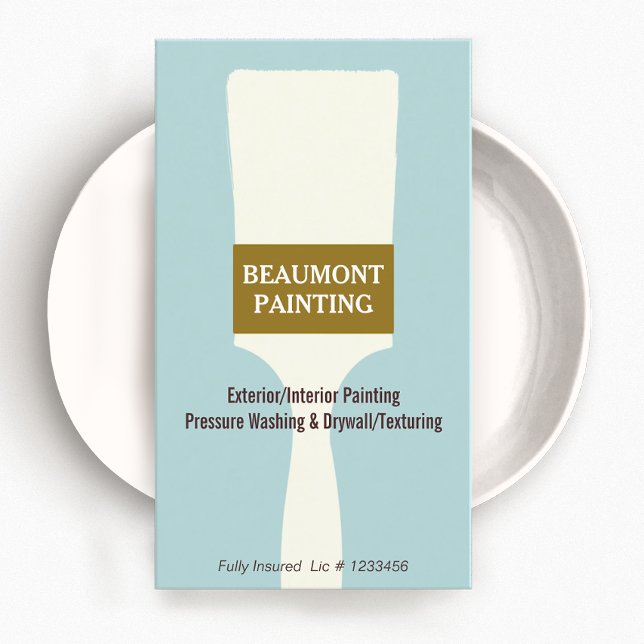 Tarjeta De Visita Logo del pincel de pintura de la casa (Subido por el creador)