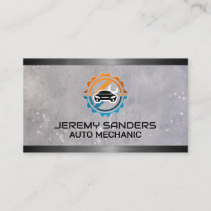 Tarjeta De Visita Logo del servicio de reparación automática   Tecno