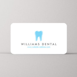 Tarjeta De Visita Logo Dentista moderno en blanco