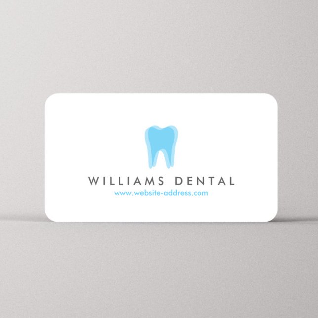 Tarjeta De Visita Logo Dentista moderno en blanco (Subido por el creador)