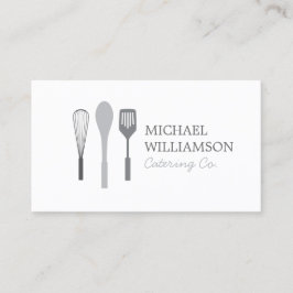 Tarjeta De Visita LOGO ESPACIOSO DE CINTURÓN GRIS para la restauraci