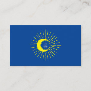 Tarjeta De Visita logo espiritual Navy Amarillo Sanación Energética