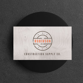 Tarjeta De Visita Logo estampado ruso sobre la construcción de grano