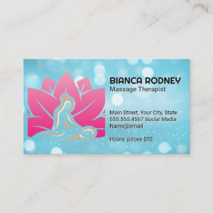 Tarjeta De Visita Logo floral de masaje
