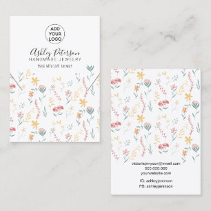 Tarjeta De Visita Logo floral editable collar de jaulas