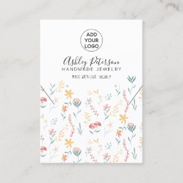 Tarjeta De Visita Logo floral editable collar de jaulas