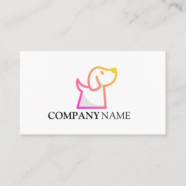 Tarjeta De Visita LOGO MASCOTA animal de perro (Anverso)