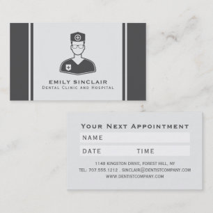 Tarjeta De Visita Logo médico, cita de dentista