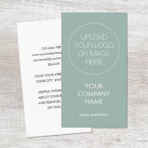 Tarjeta De Visita Logo Minimalista contemporáneo Sage Green
