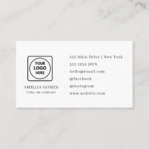 Tarjeta De Visita Logo Minimalista moderno   Medios sociales persona