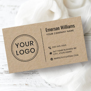 Tarjeta De Visita Logo minimalista moderno personalizado color marró