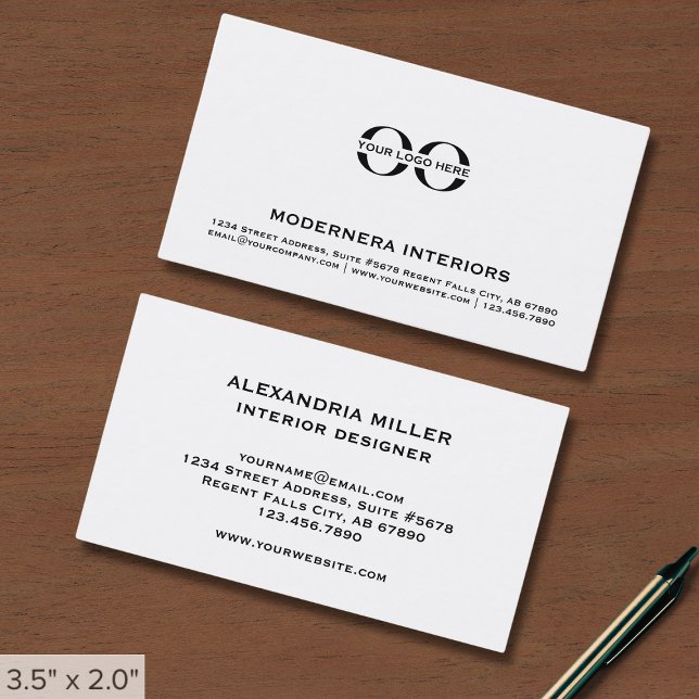 Tarjeta De Visita Logo Minimalista profesional (Subido por el creador)