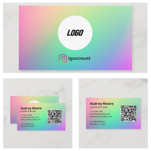 Tarjeta De Visita Logo minimalista y elegante de cejas y pestañas