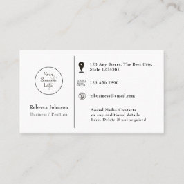 Tarjeta De Visita Logo Mínimo Moderno