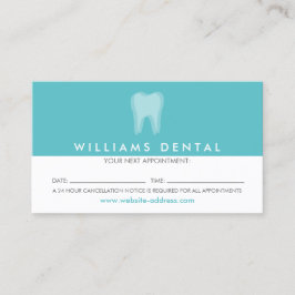 Tarjeta De Visita Logo moderno de Dentist Tooth en la cita de Aqua