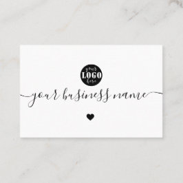 Tarjeta De Visita logo moderno en blanco y negro personalizado graci