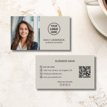 Logo Moderno Foto QR Redes Sociales Profesional