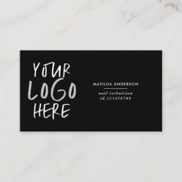 Tarjeta De Visita Logo moderno, mínimo reemplazable con fotos