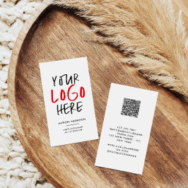 Tarjeta De Visita Logo moderno, mínimo reemplazable con fotos