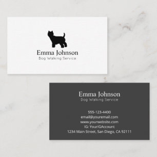Tarjeta De Visita Logo moderno Westie Dog Walking Business Card