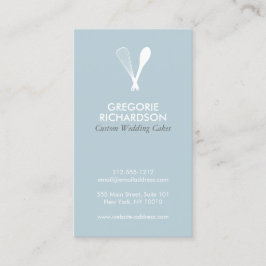 Tarjeta De Visita LOGO MODERNO WHISK & SPOON en BLUE Business Card