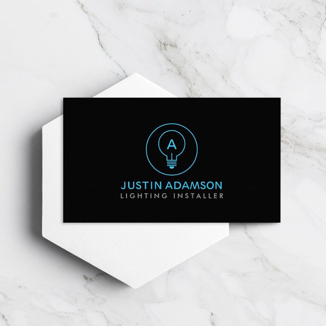 TARJETA DE VISITA LOGO MONOGRAM EN BLACK PARA LOS ELÉCTRICOS (Subido por el creador)