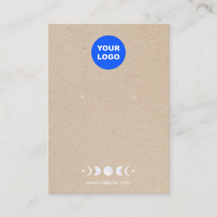 Tarjeta De Visita Logo Moon Phases Earl Display Tan Kraft