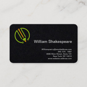 Tarjeta De Visita Logo Pencil Tech Education