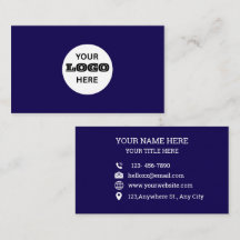 Logo personalizado azul profesional empresarial