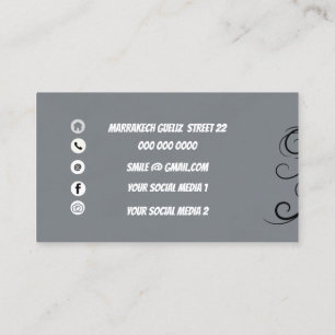 Tarjeta De Visita Logo personalizado medios sociales minimalistas mo