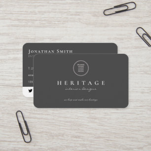 Tarjeta De Visita logo personalizado moda gris iconos modernos de me