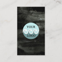 Logo personalizado moderno aquarel vertical negro