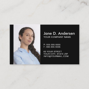 Tarjeta De Visita logo Personalizado y moderno negro profesional