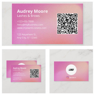 Tarjeta De Visita Logo Pestañas Salones de Belleza Modernos Maquilla