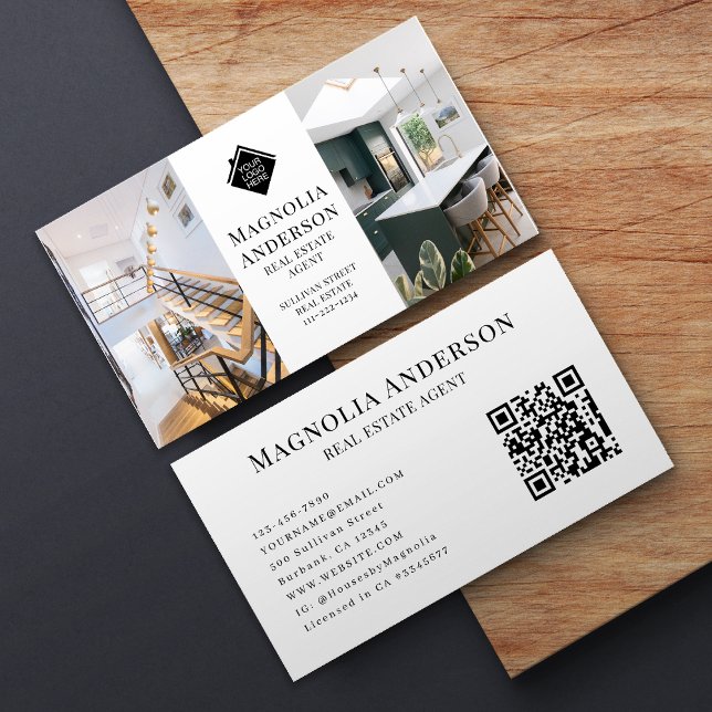 Tarjeta De Visita Logo Portafolio Fotos del agente inmobiliario (Subido por el creador)