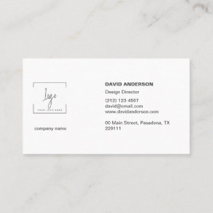 Tarjeta De Visita Logo profesional de negocios negro moderno