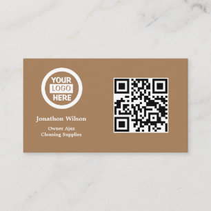 Tarjeta De Visita Logo profesional, información y código QR