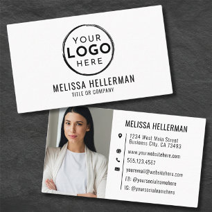 Tarjeta De Visita Logo Profesional Minimalista Moderno Foto