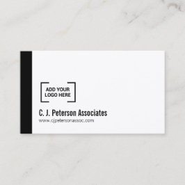 Tarjeta De Visita Logo profesional simple código QR blanco negro