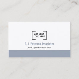 Tarjeta De Visita Logo profesional simple código QR gris plateado bl