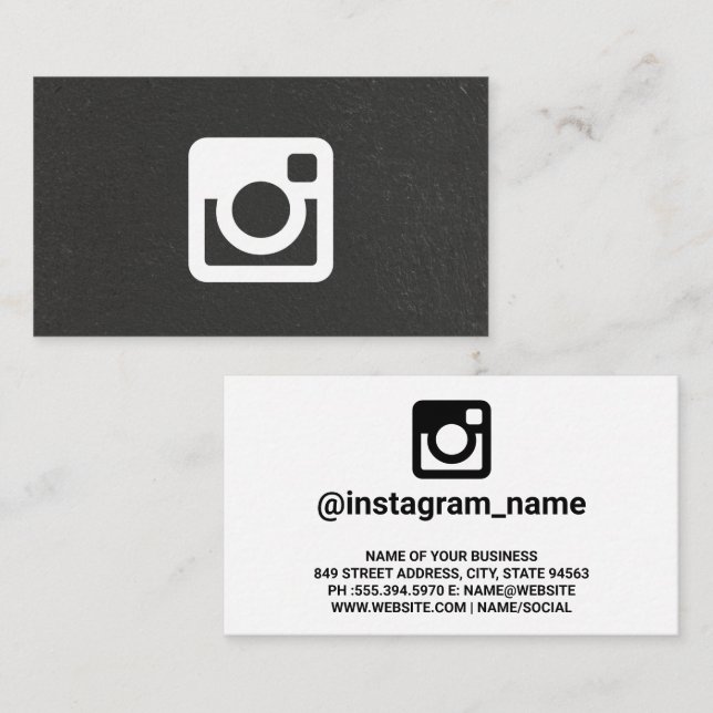 Tarjeta De Visita Logo promocional de Instagram (Anverso / Reverso)