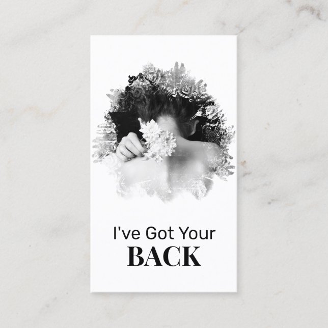 Tarjeta De Visita *~* Logo QR Chiropractor Chiropractic Spa Photo (Anverso)