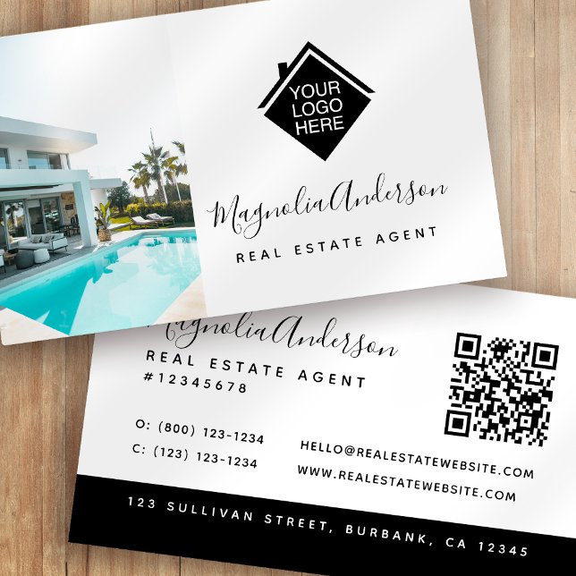 Tarjeta De Visita Logo QR Code Photo Real Estate (Subido por el creador)