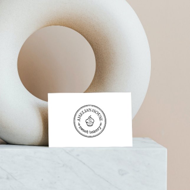 Tarjeta De Visita Logo rústico casero personalizado simple (Subido por el creador)