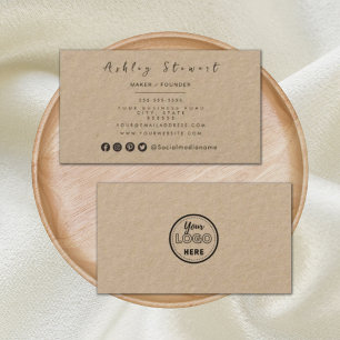 Tarjeta De Visita Logo Rústico Minimalista de promoción de marca pro