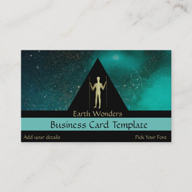 Tarjeta De Visita Logo simple de Gold Long (Anverso)