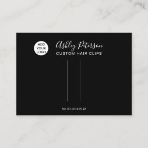 Tarjeta De Visita logo simple negro para la pantalla de barreta de c