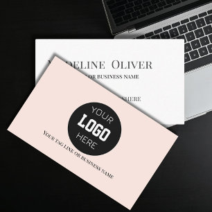 Tarjeta De Visita Logo Simple Rubor Moderno