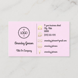 Tarjeta De Visita Logo Social Media Gold Personalizado de código QR 
